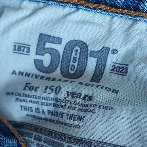 Levi's 501 Denim Jean Shorts Size 25 NEW NWT 150th Anniversary - Picture 14 of 16